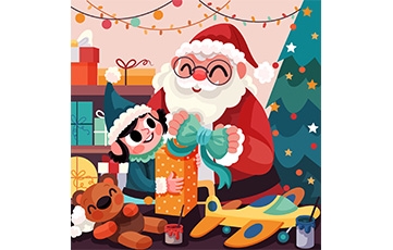 flat-santa-workshop-illustration new year