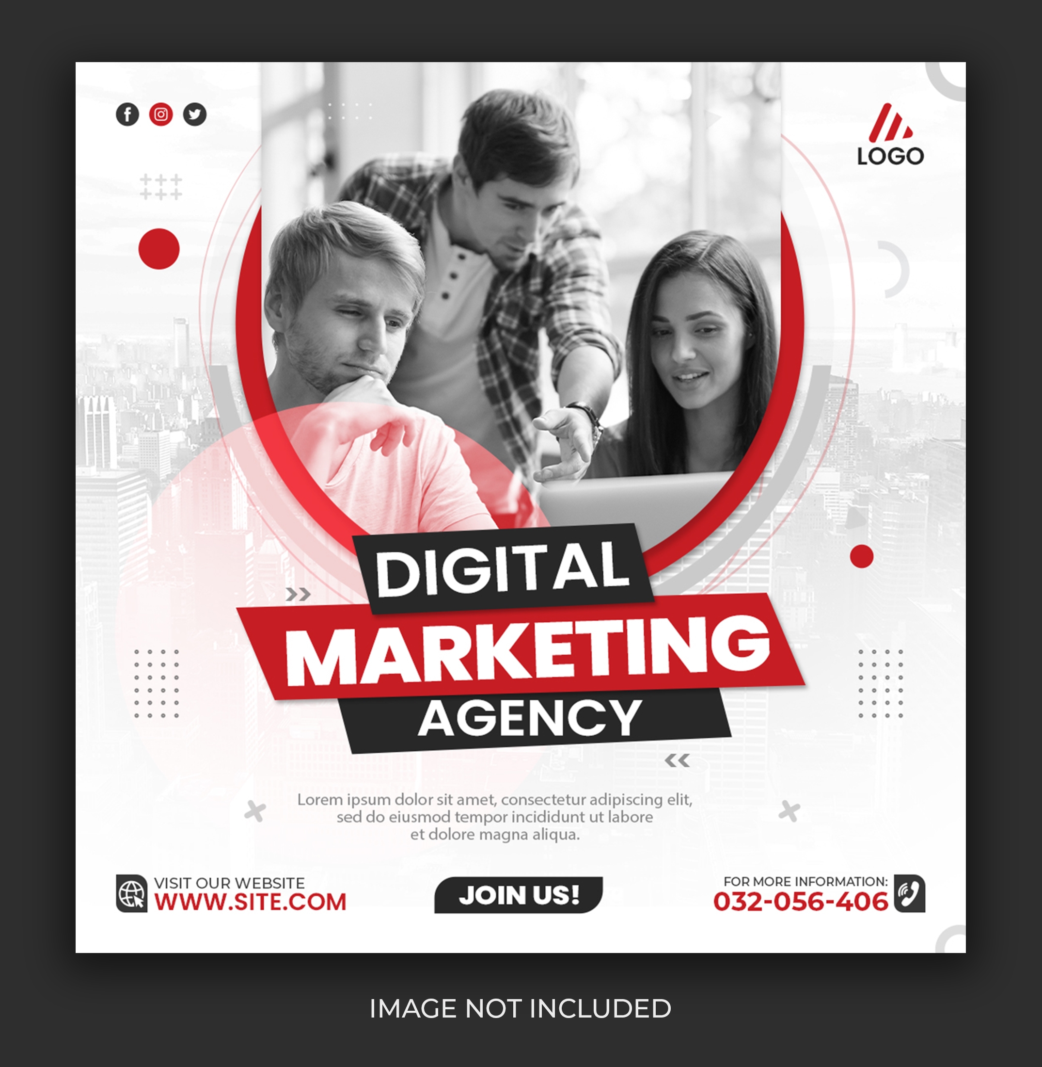 digital marketing agency corporate social media post design template