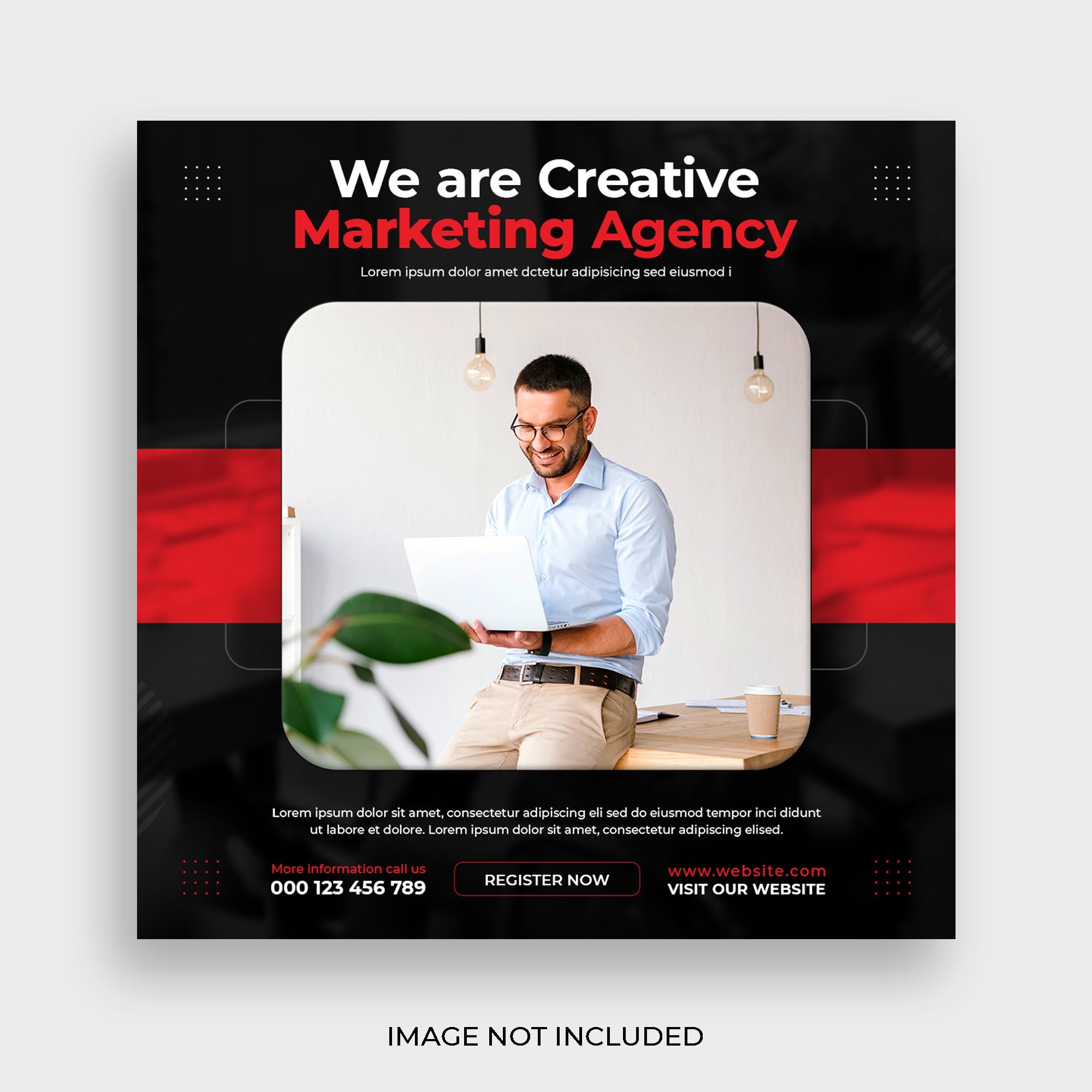 Digital marketing agency post red color