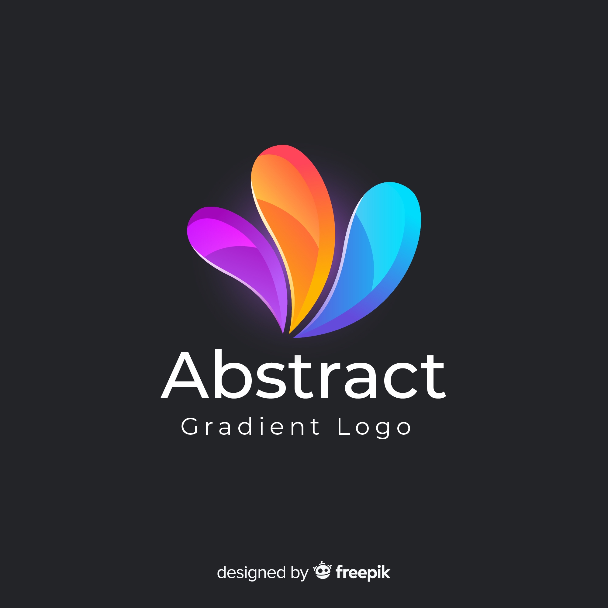 Gredient logo with abstract shapes