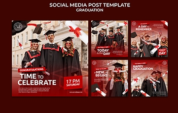 realistic-instagram-posts-graduation-template