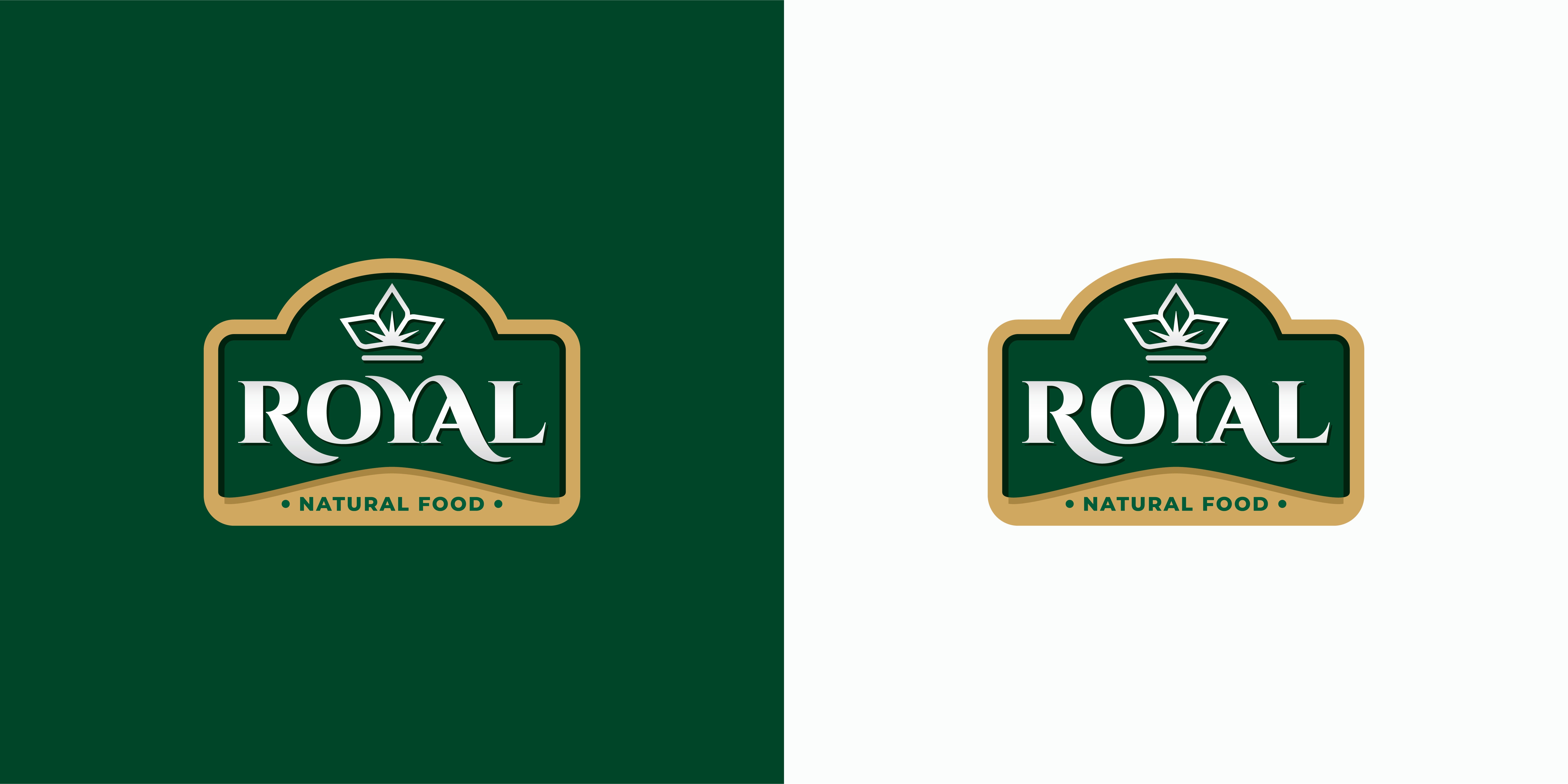 royal natural food logo design template