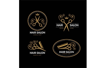 luxury-hair-salon-logo-collection logo