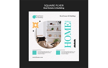 flat-design-real-estate-square-flyer-template