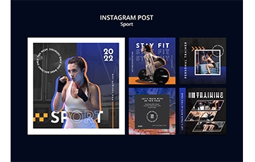 flat-design-fitness-template collection