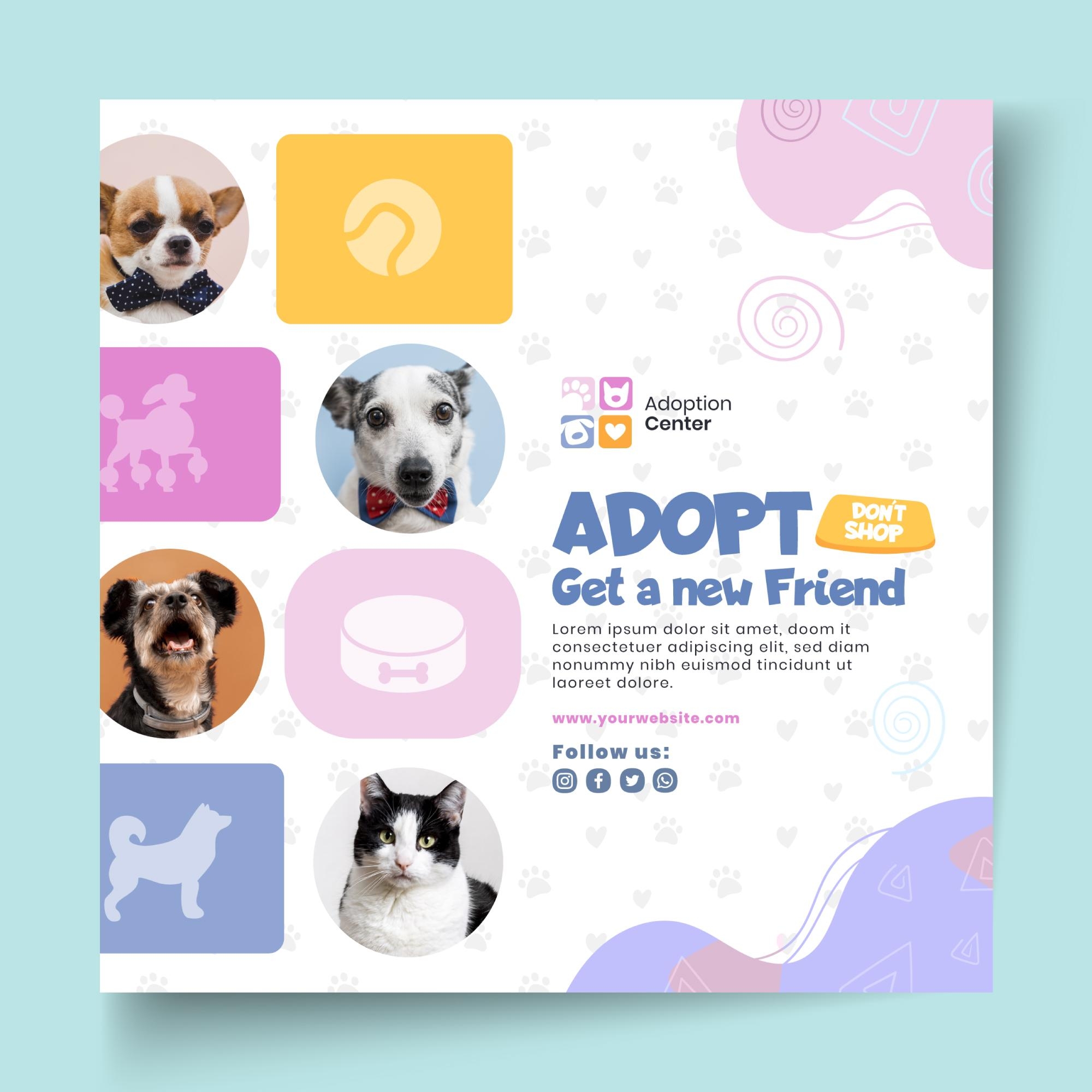 pet adoption post template
