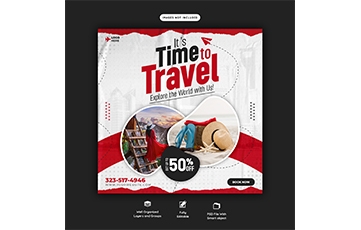 travel-tourism-instagram-post-social-media-post-template red