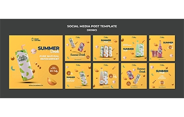 summer-drinks-pure-refreshment-social-media-post posts