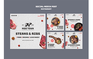 steak-restaurant-social-media-post-template