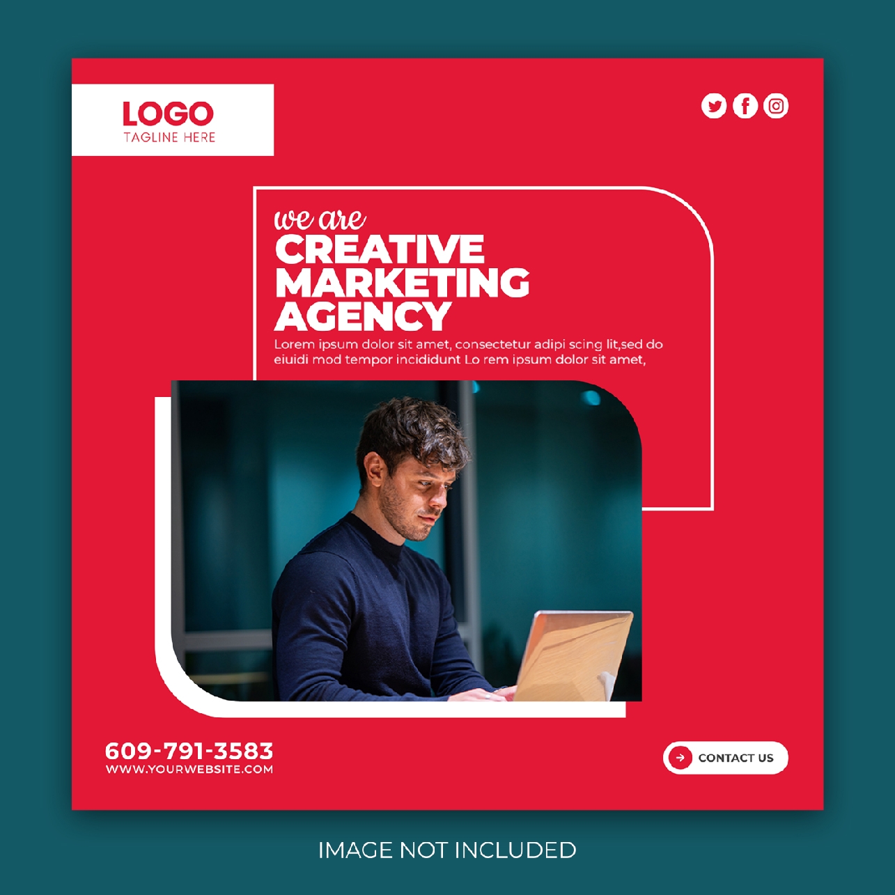 psd digital marketing webinar corporate social media post template