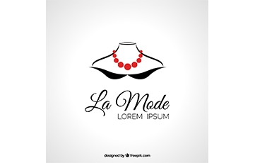 logo fasion red and black