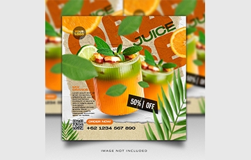 orange-juice-food-menu-social-media-feed-template