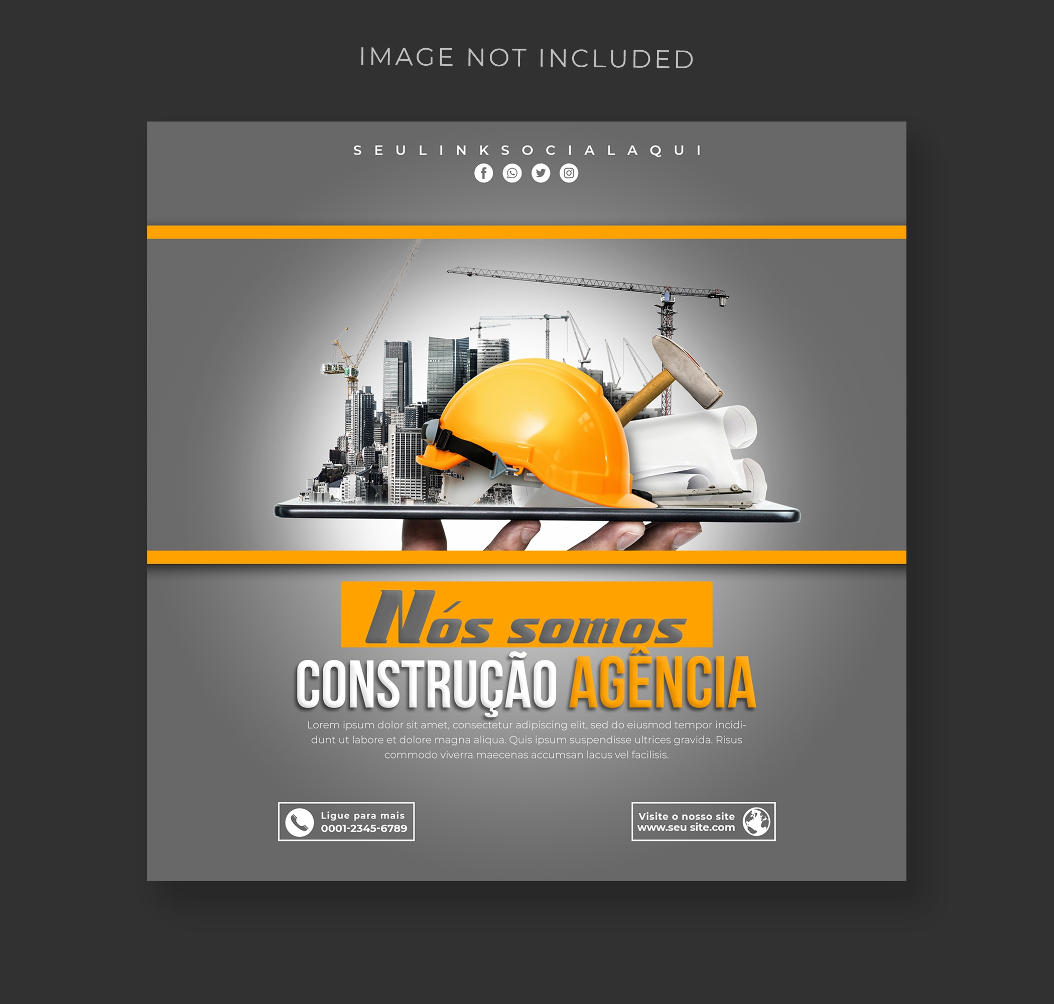 construction agency promotion social media post