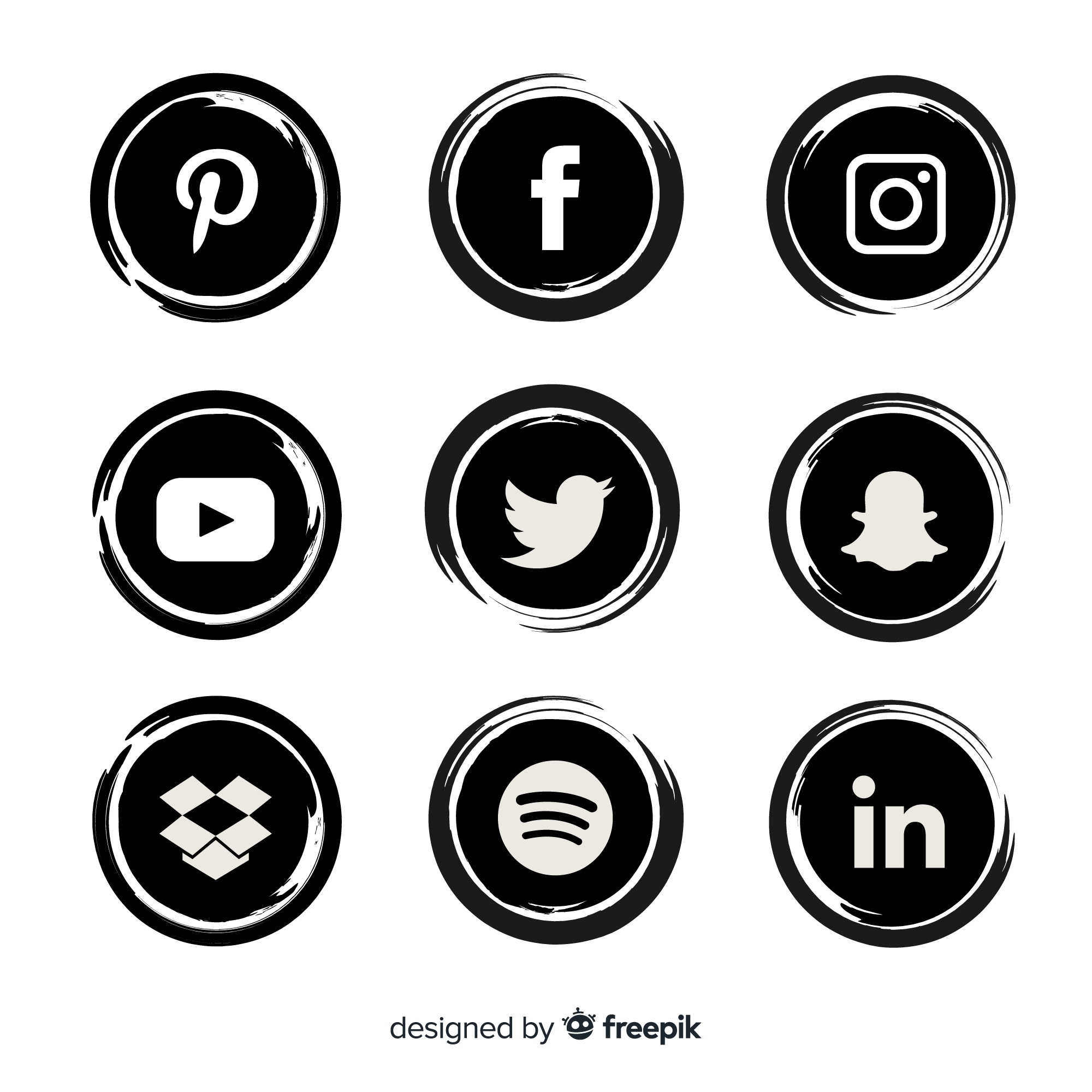 Icons black social media